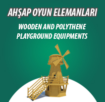 WOODEN AND POLYTHENE PLAYGROUND EQUIPMENTS